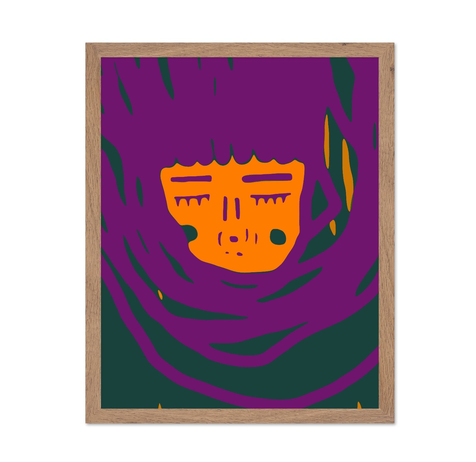 Abstract Orange Face