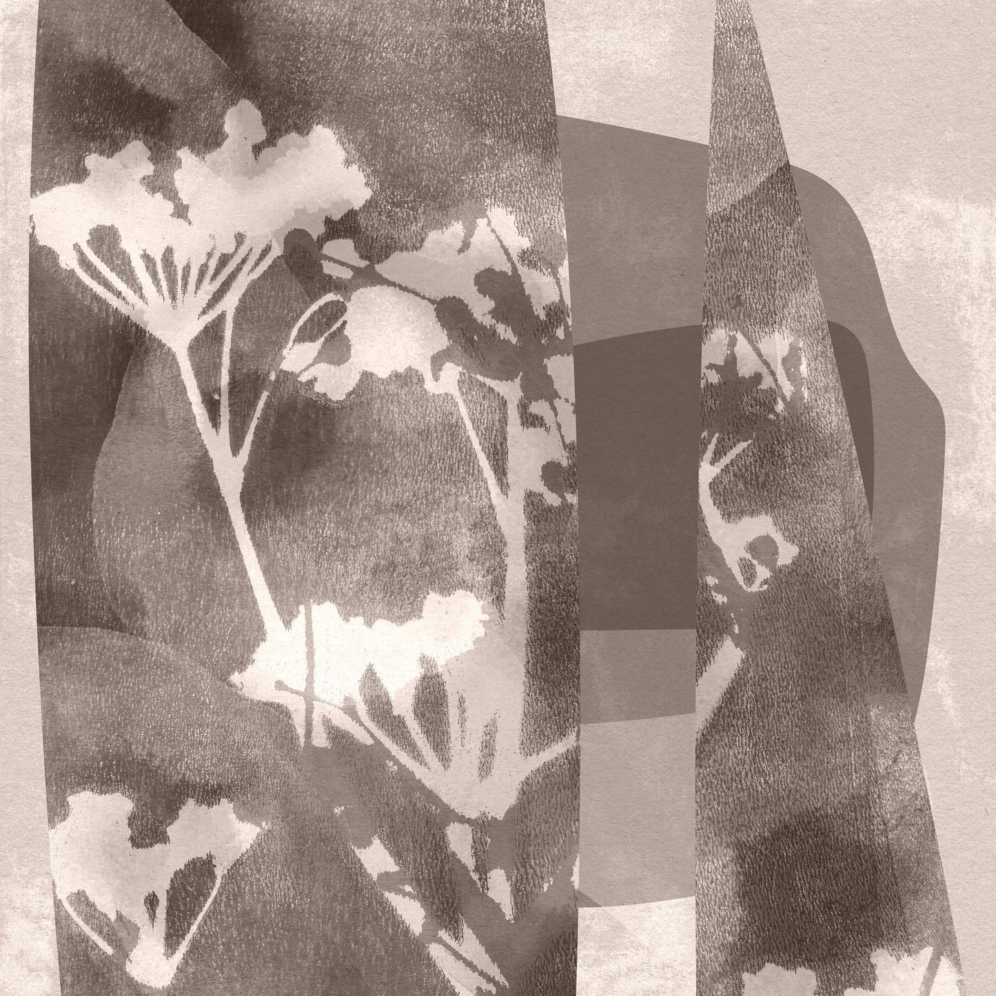 Neutral Botanical Geometric Abstract