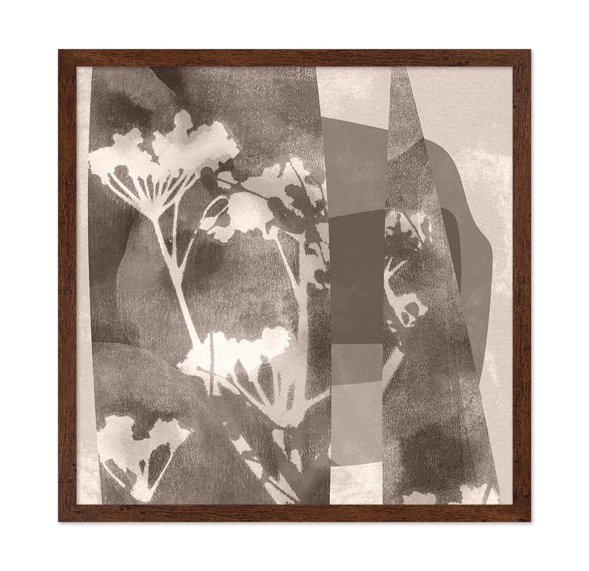 Neutral Botanical Geometric Abstract