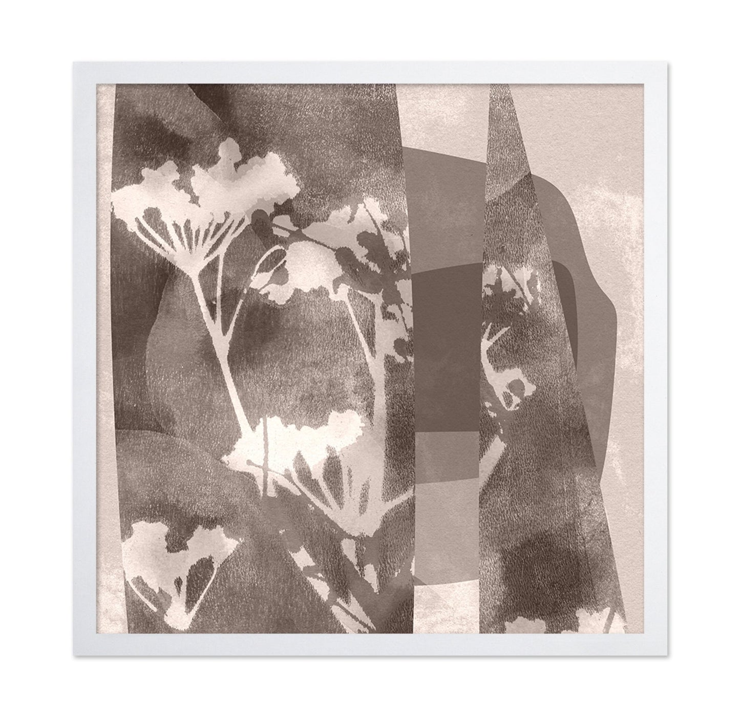 Neutral Botanical Geometric Abstract