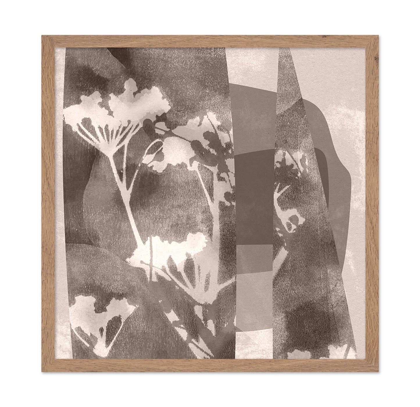 Neutral Botanical Geometric Abstract