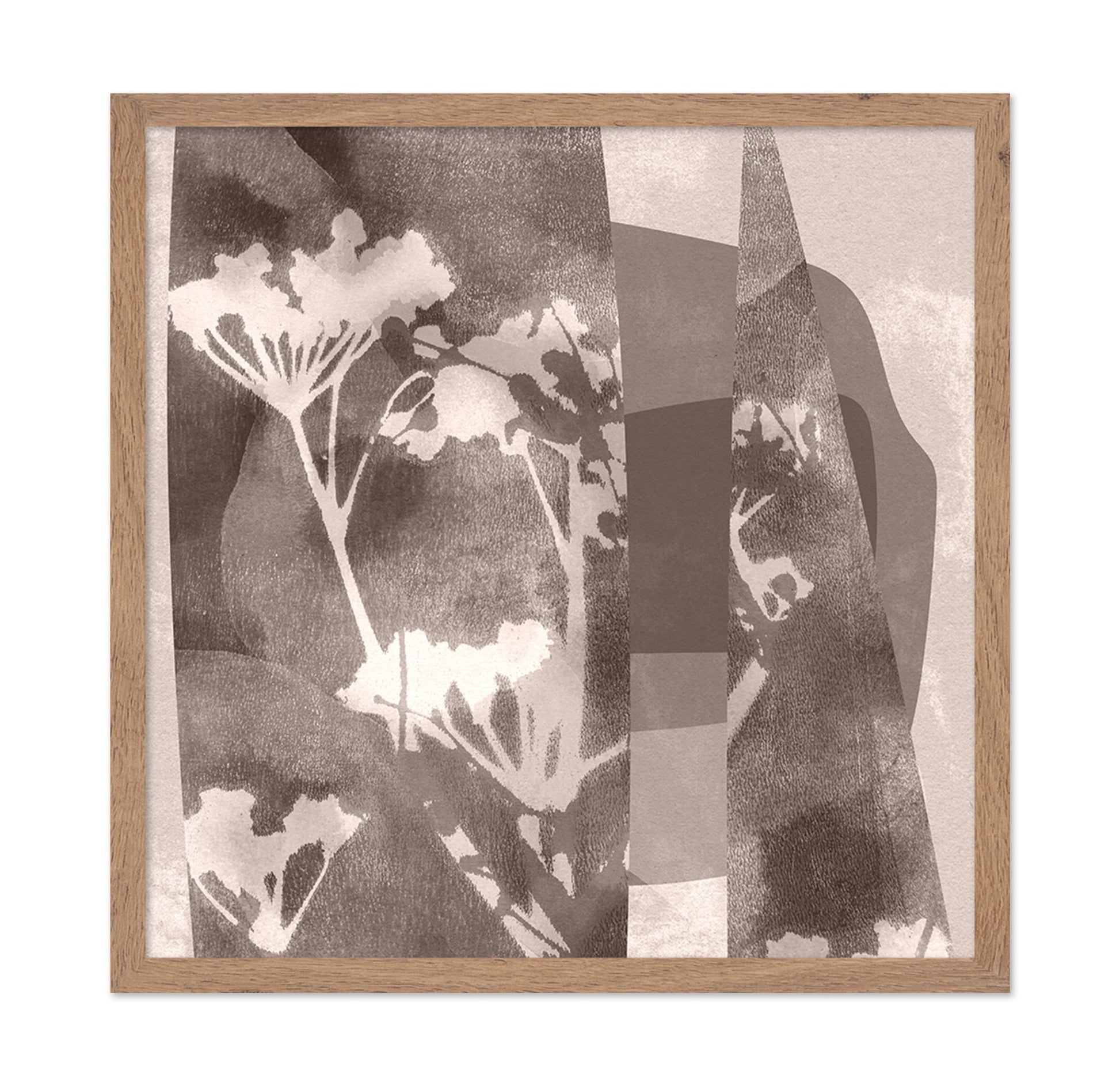 Neutral Botanical Geometric Abstract
