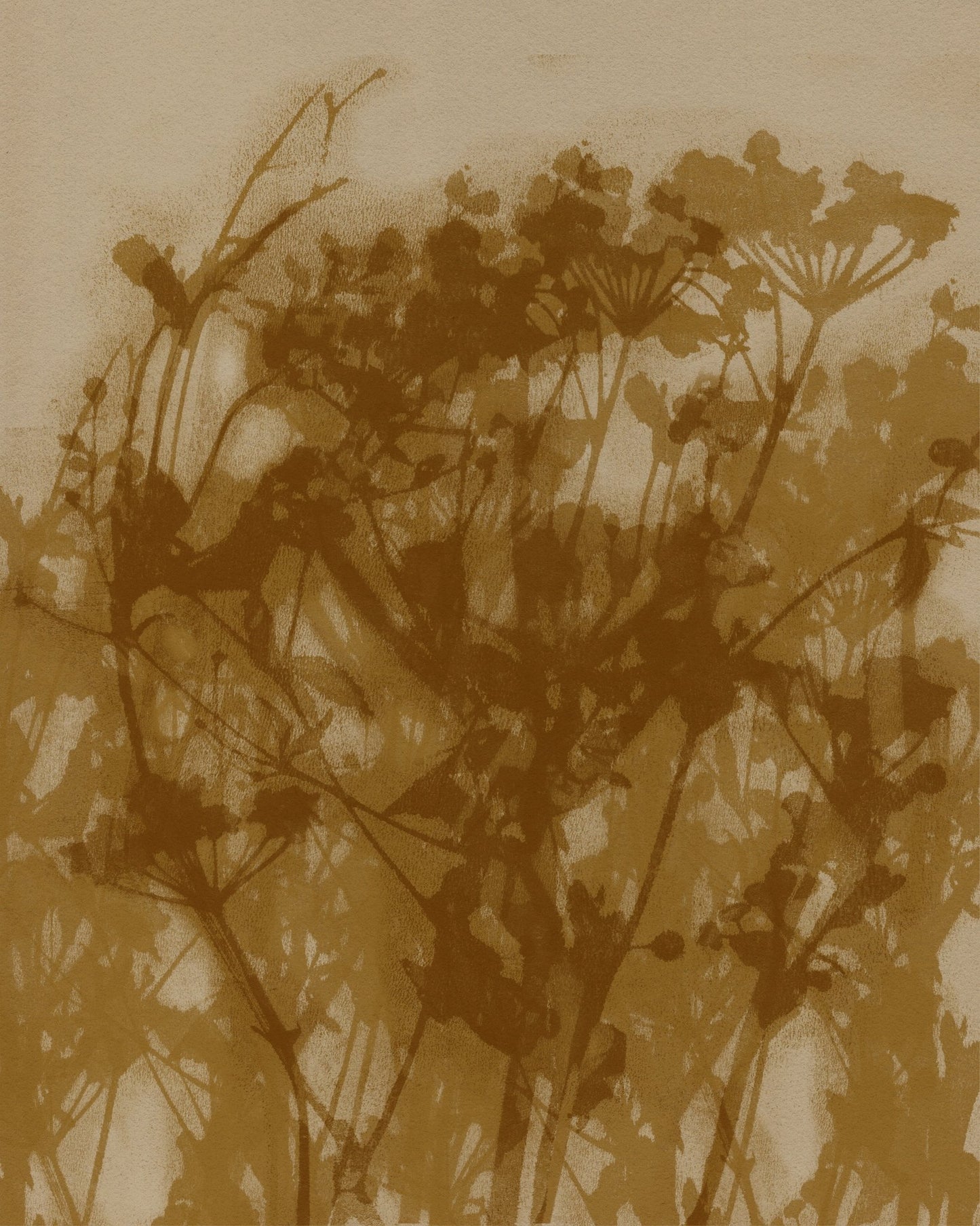 Sepia Botanical Silhouette