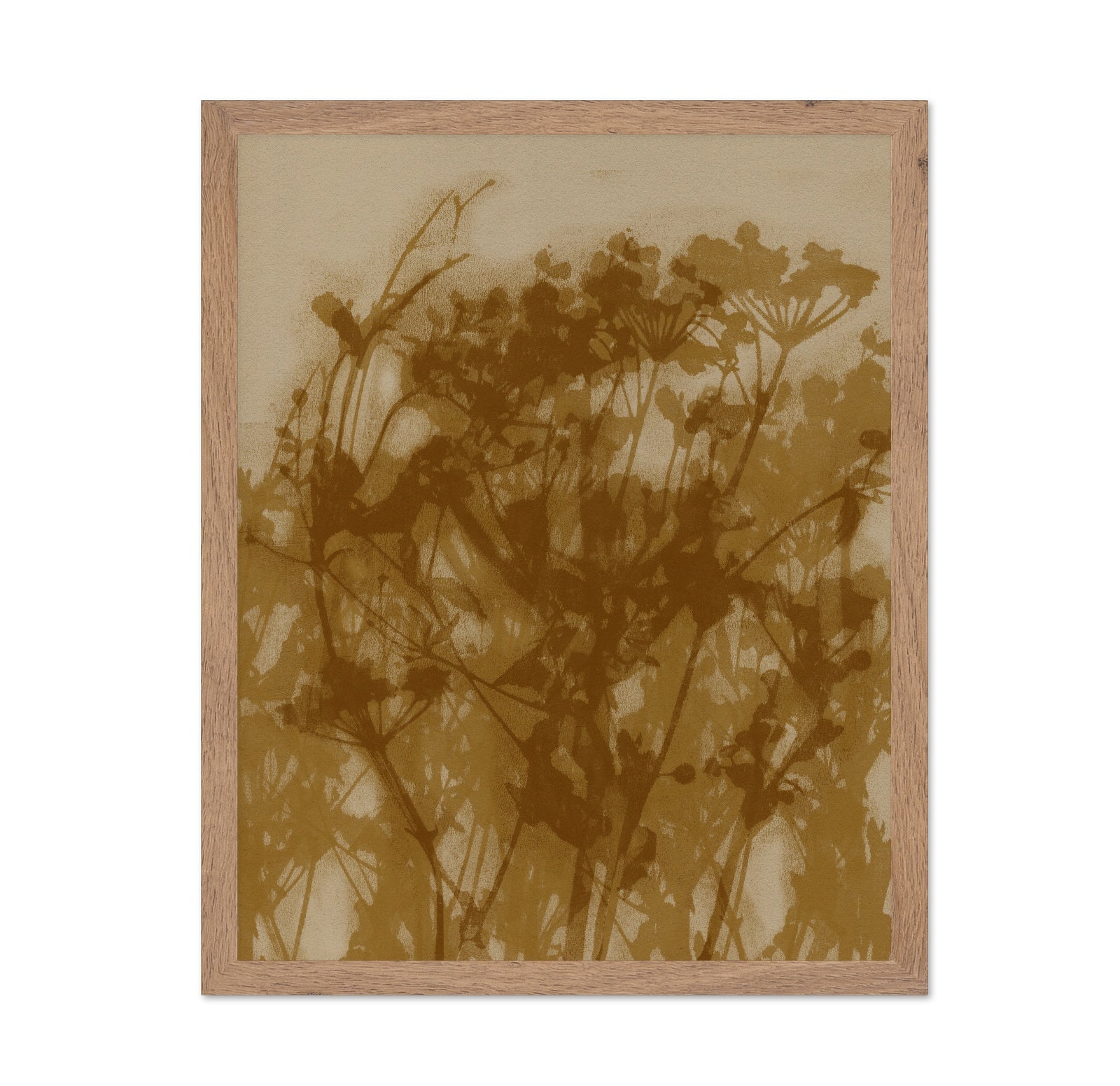 Sepia Botanical Silhouette