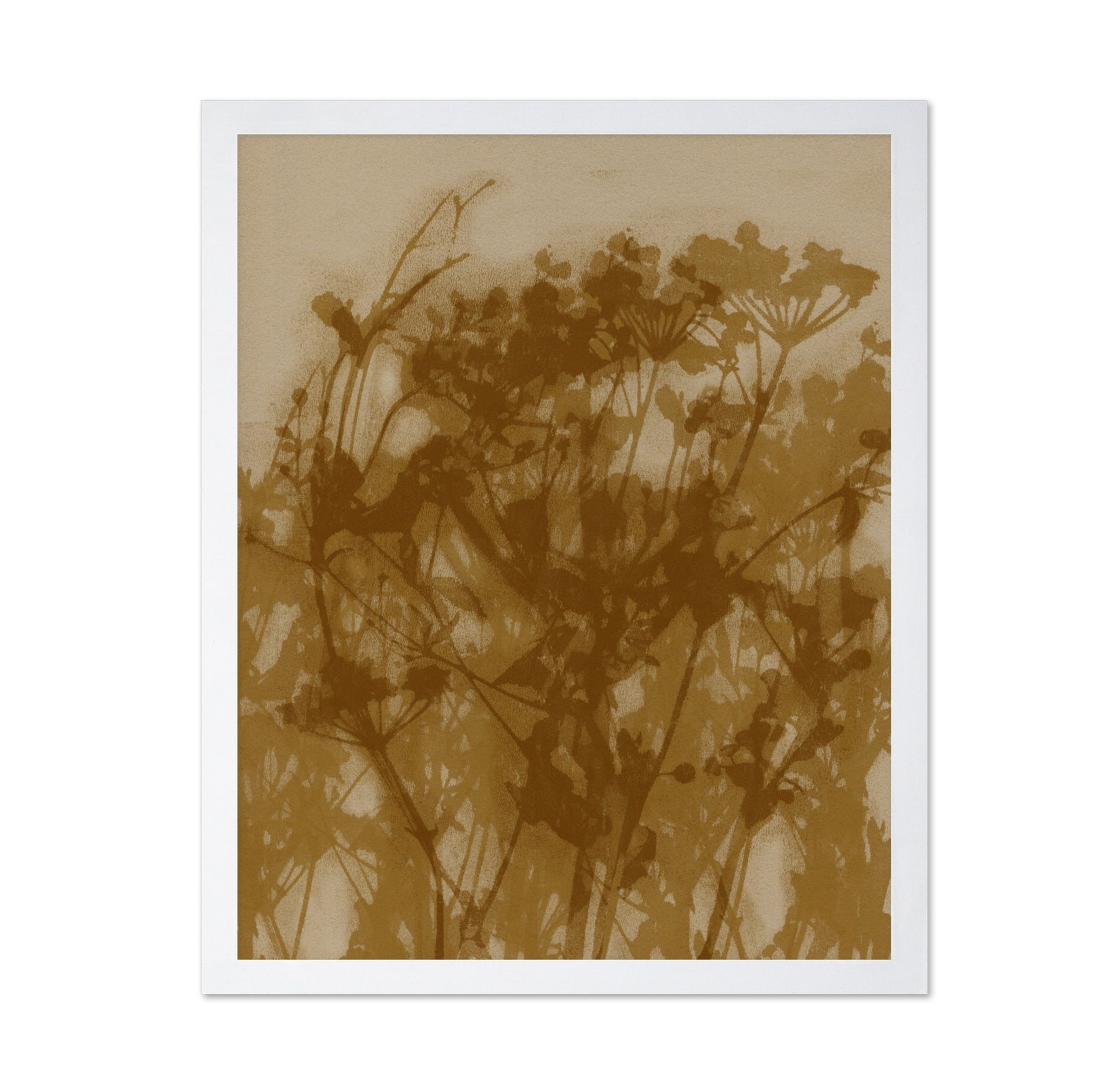 Sepia Botanical Silhouette