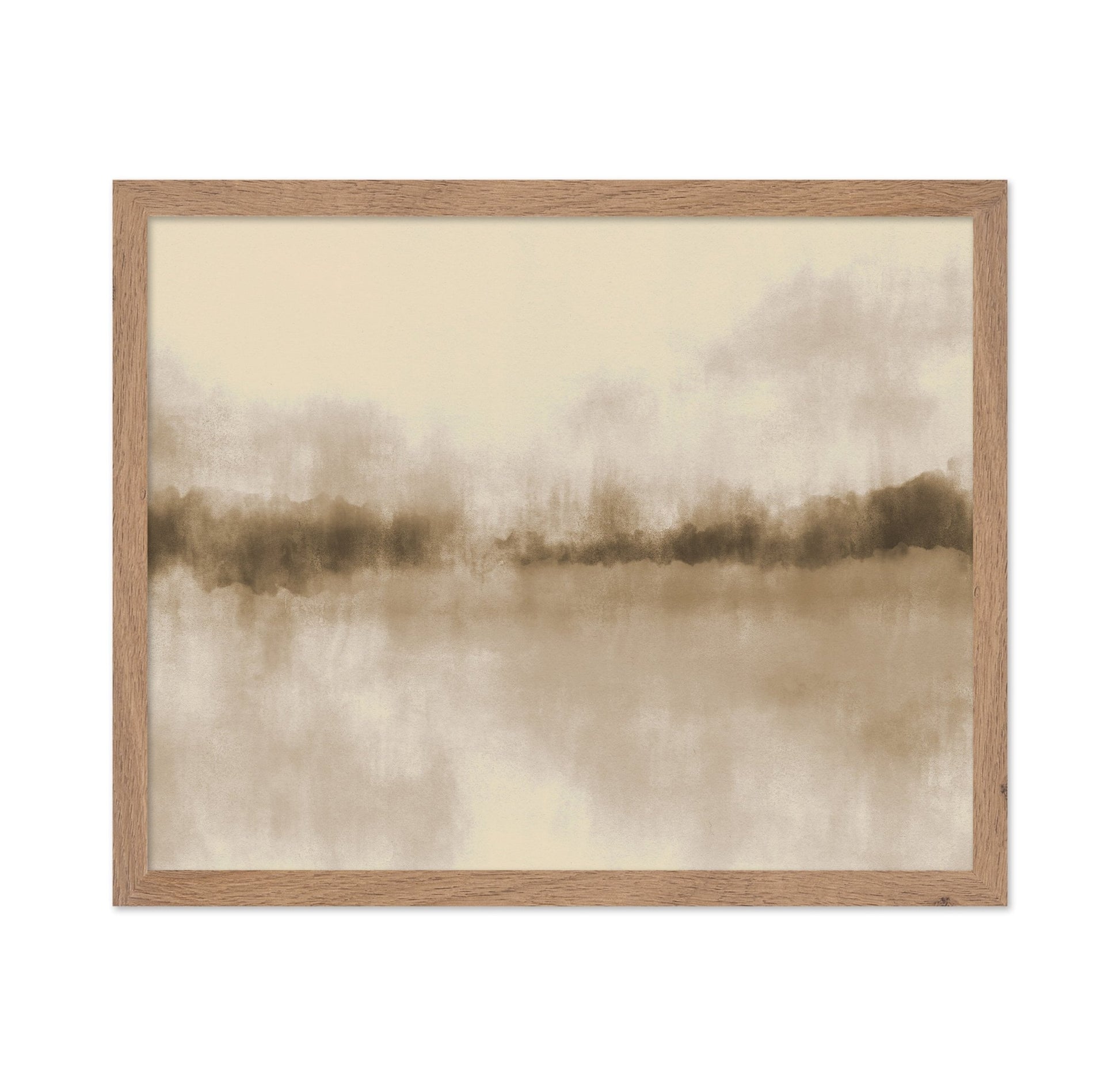 Neutral Misty Lake Landscape