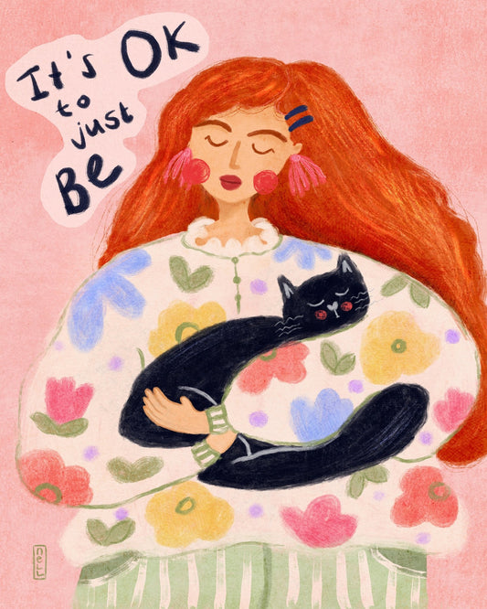 Woman Holding Cat