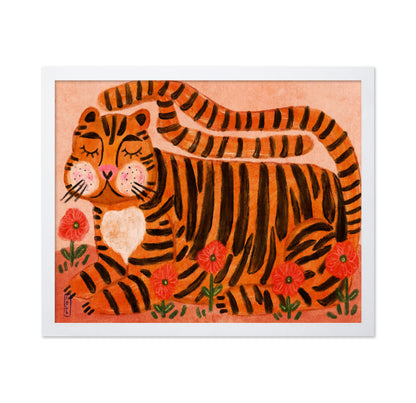 Tiger in Flowers
