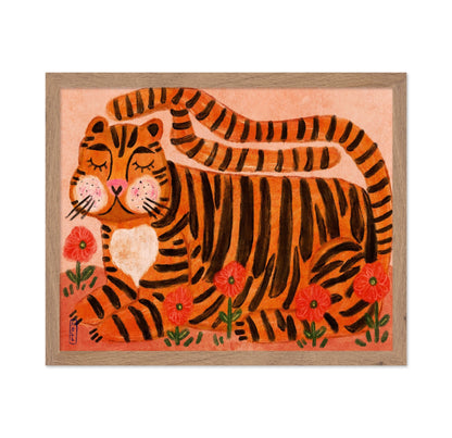 Tiger in Flowers
