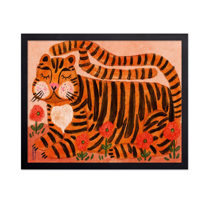 Tiger in Flowers