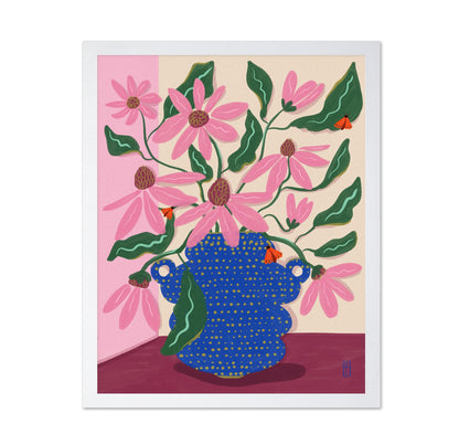 Pink Floral Vase No8