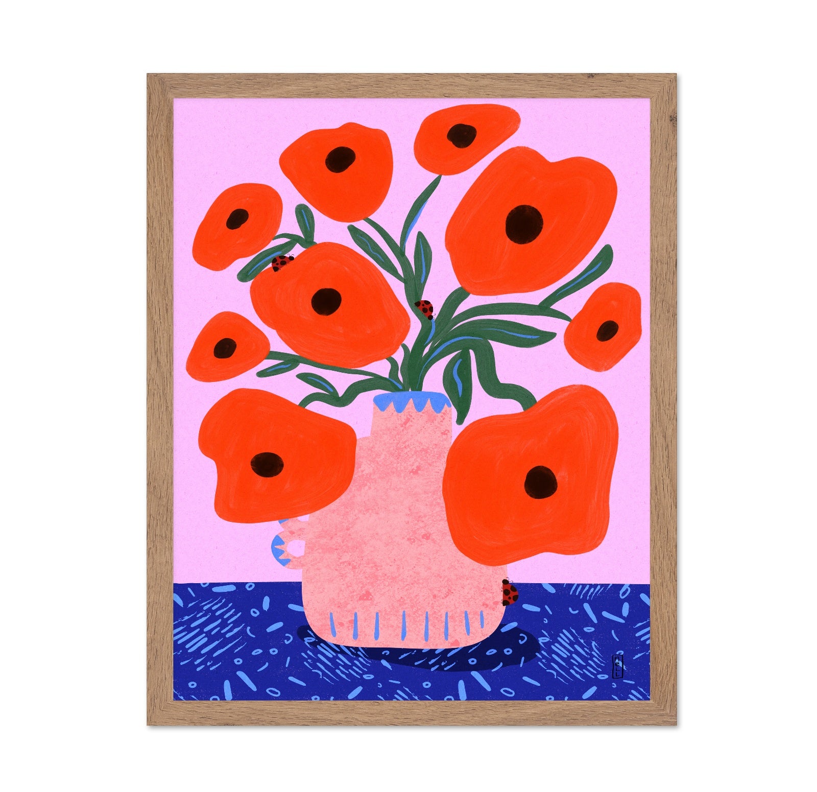 Red Poppy Vase