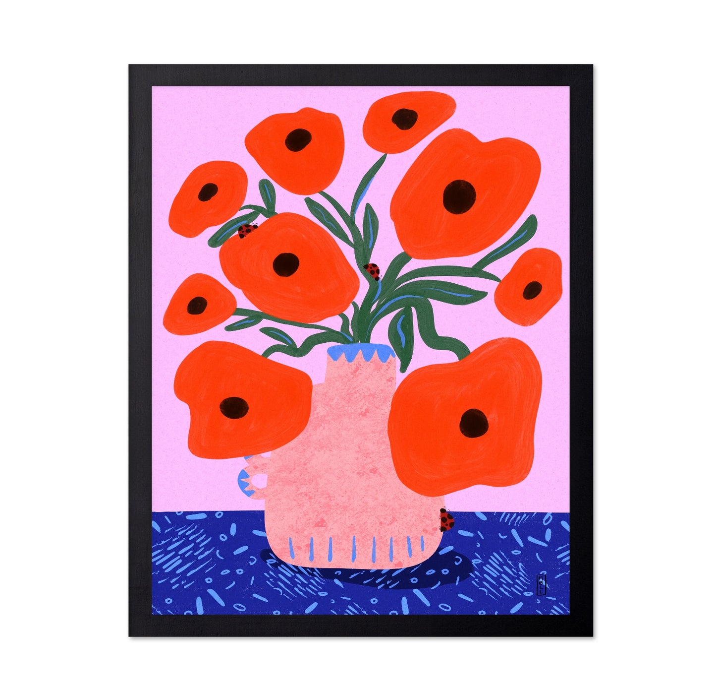 Red Poppy Vase