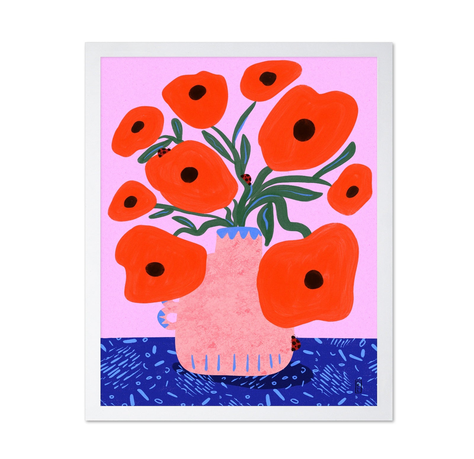 Red Poppy Vase