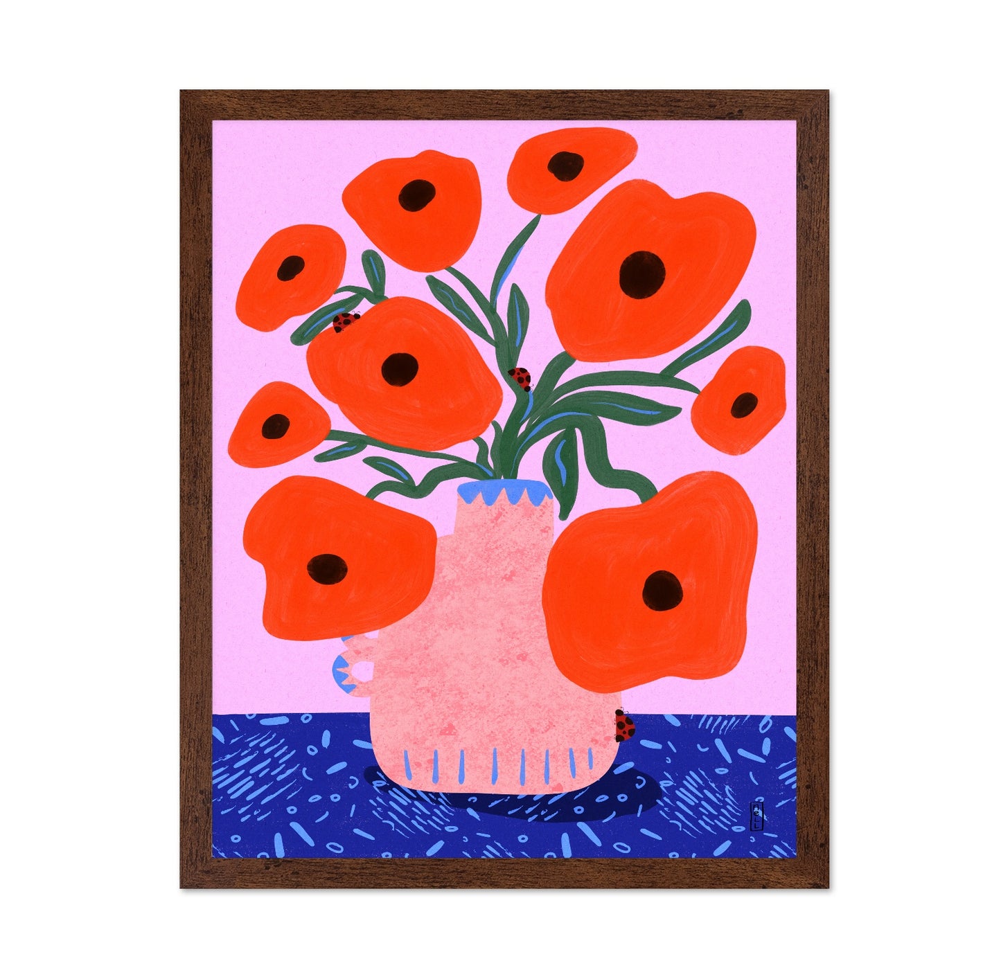 Red Poppy Vase