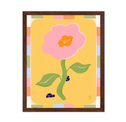 Pink Flower Ladybugs