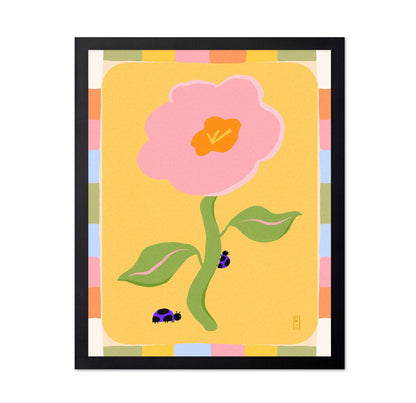 Pink Flower Ladybugs