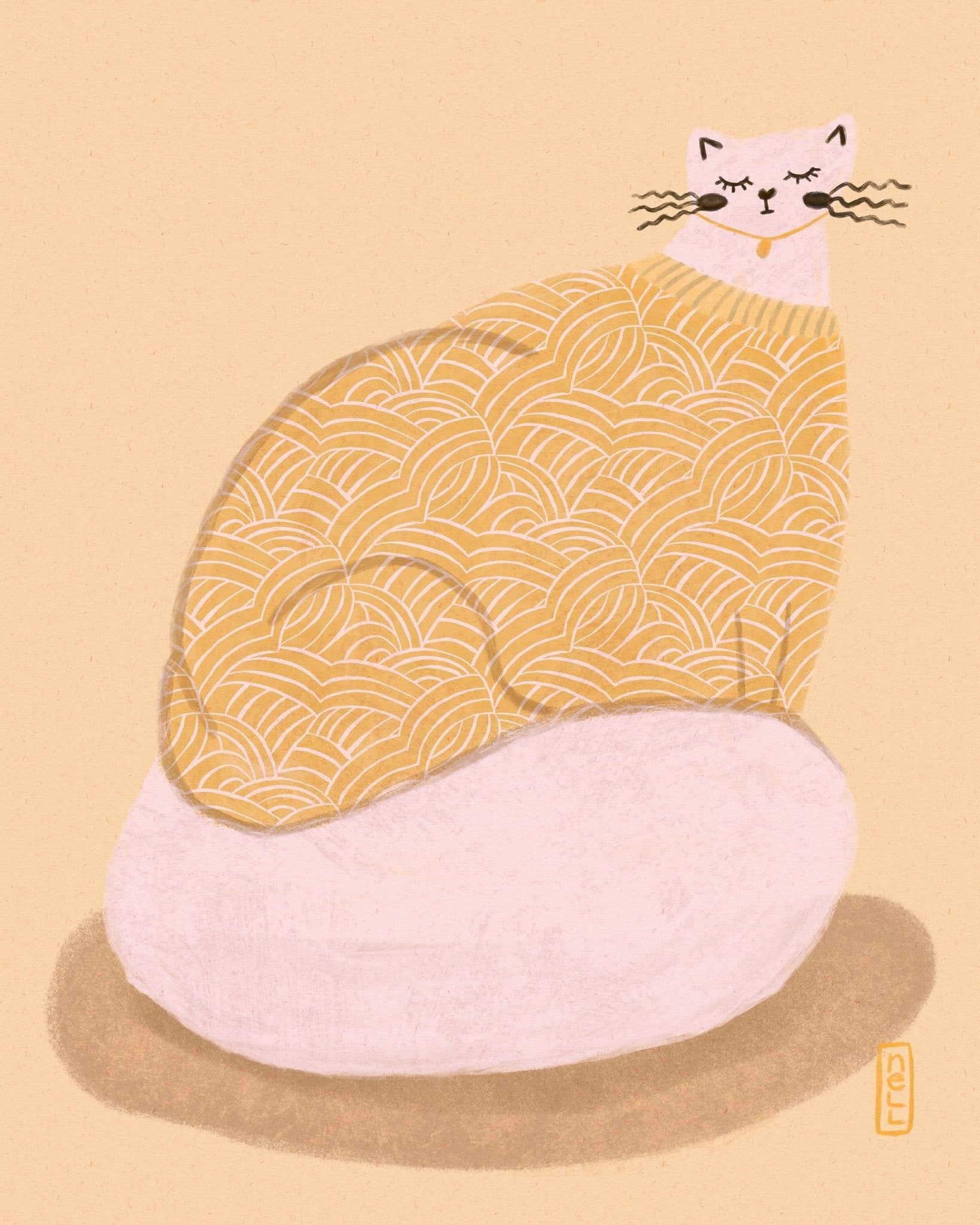 Pattern Cat Illustration