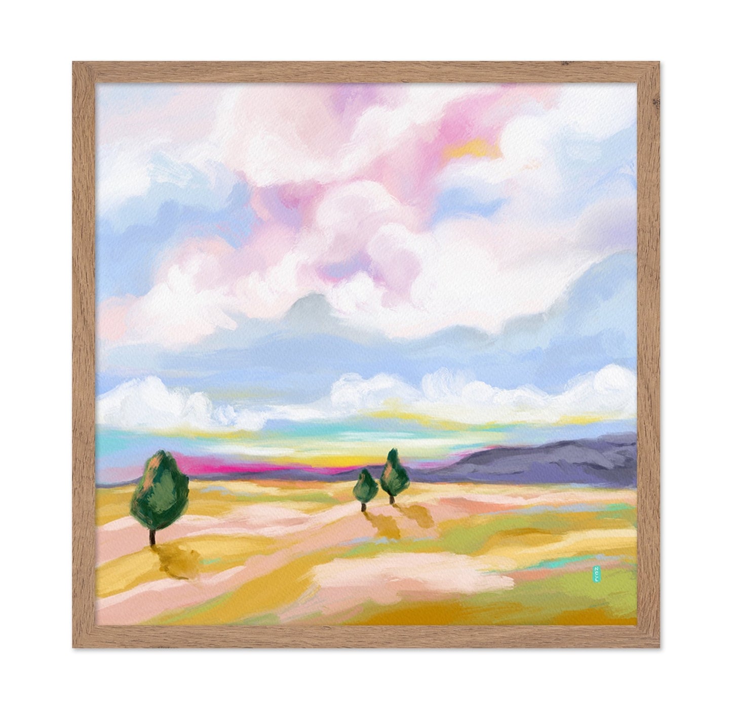 Pastel Landscape Scene
