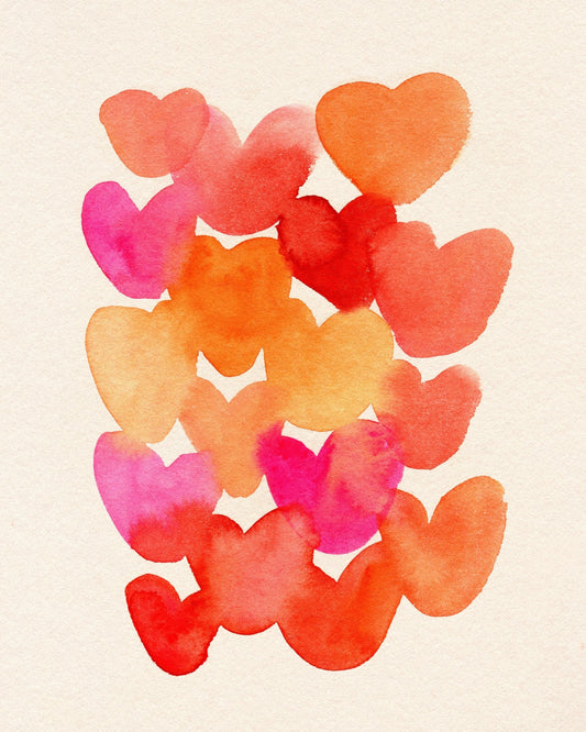Watercolor Hearts