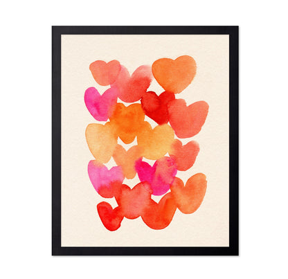 Watercolor Hearts