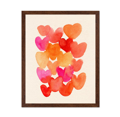 Watercolor Hearts