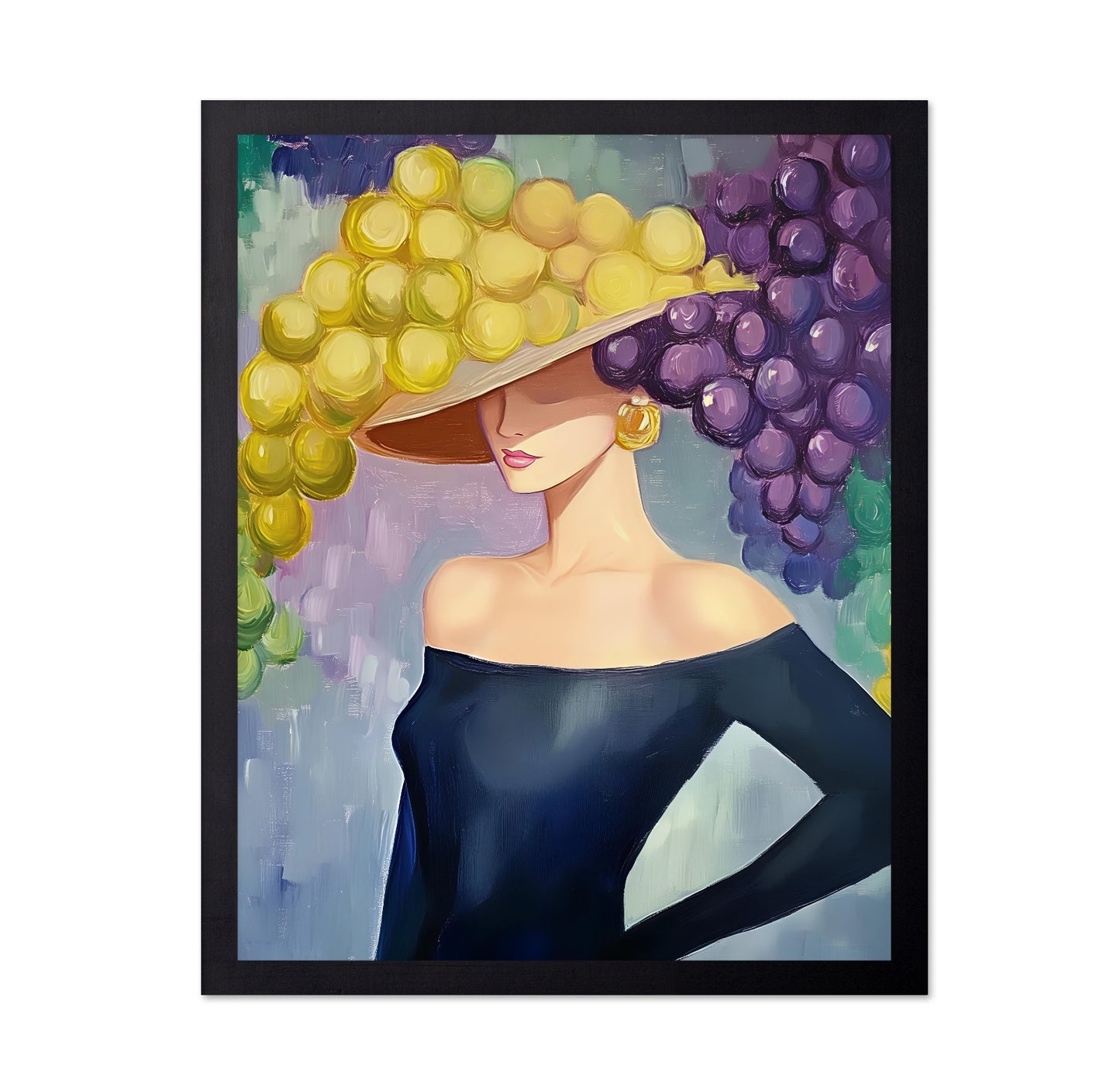 Woman With Grape Hat