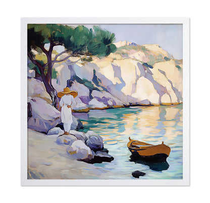 Woman By Coastal Shore