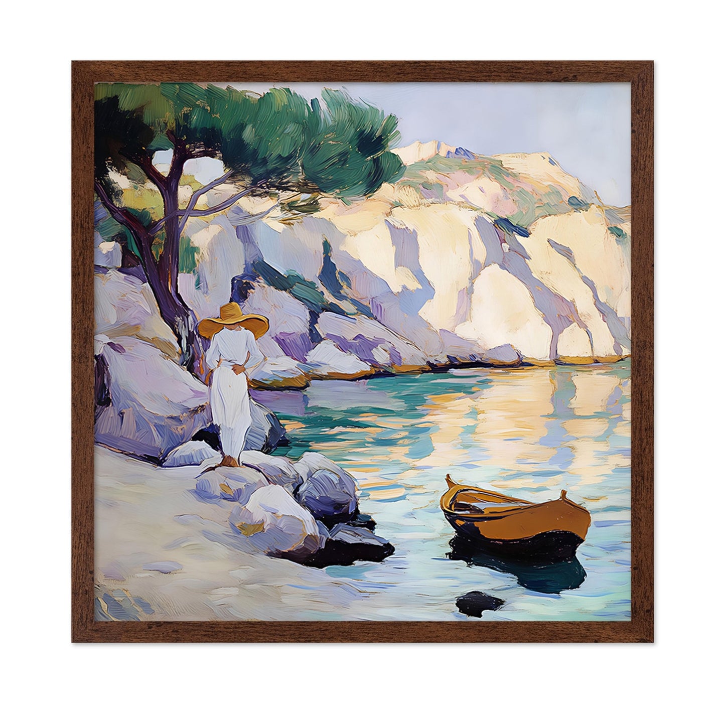 Woman By Coastal Shore