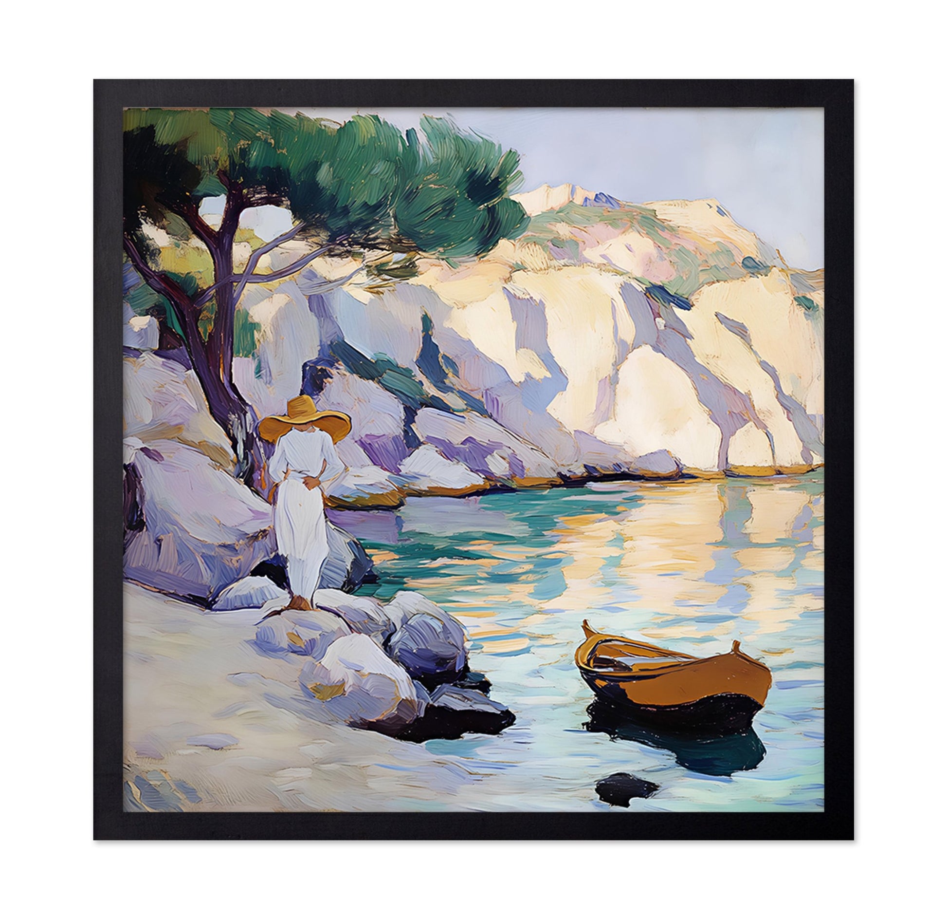 Woman By Coastal Shore