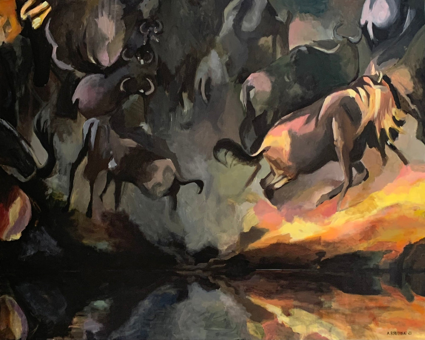 Running Horses Scene