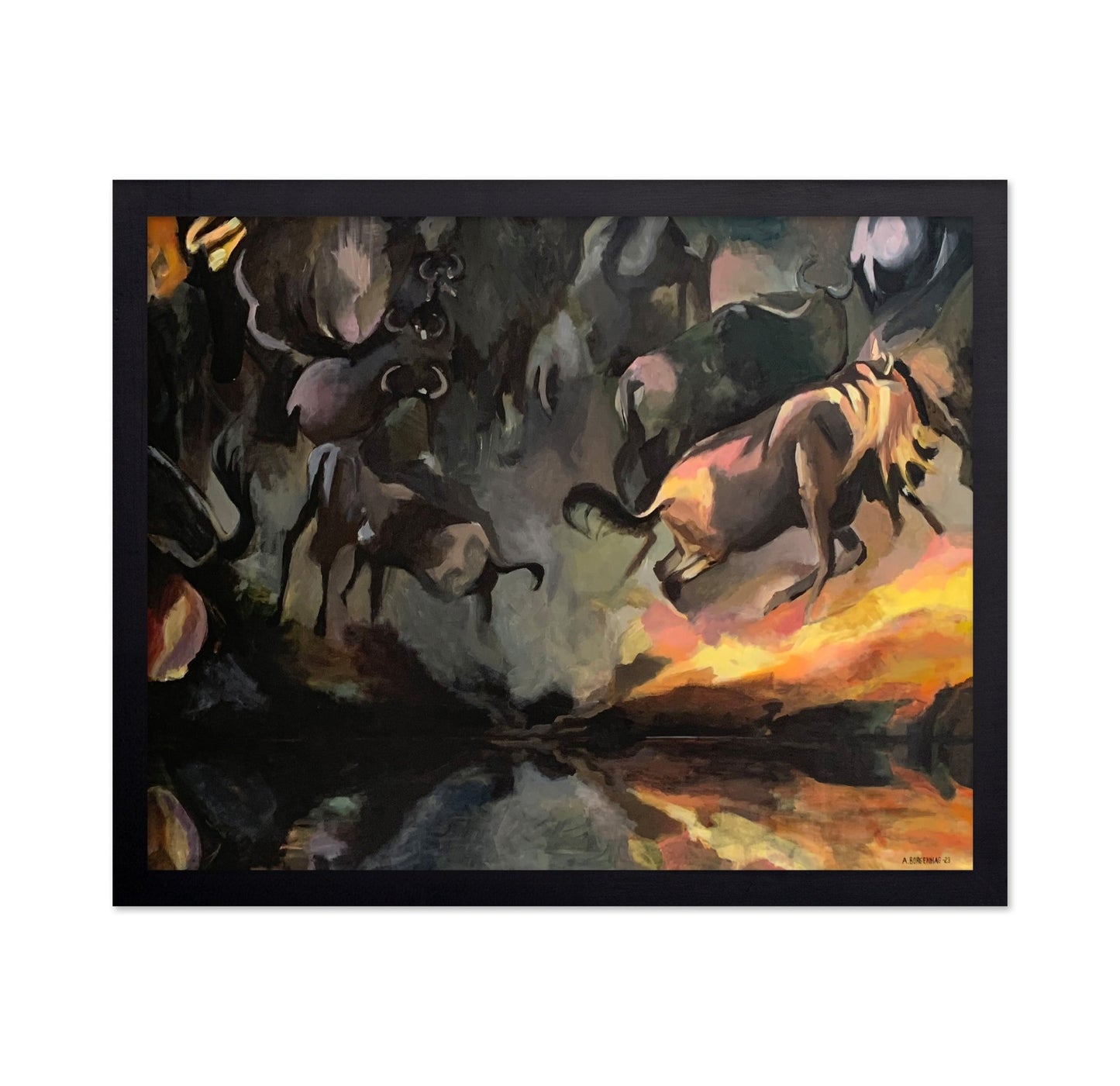 Running Horses Scene