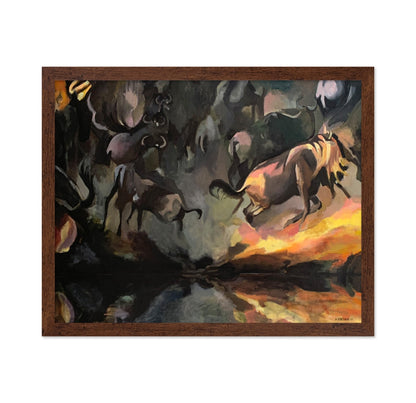 Running Horses Scene