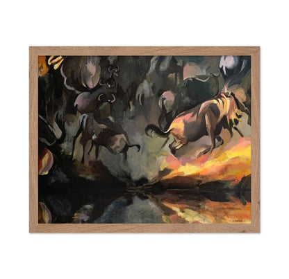 Running Horses Scene