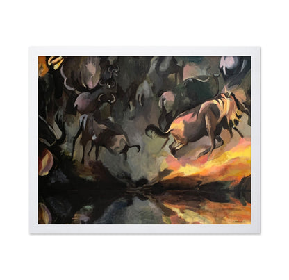 Running Horses Scene