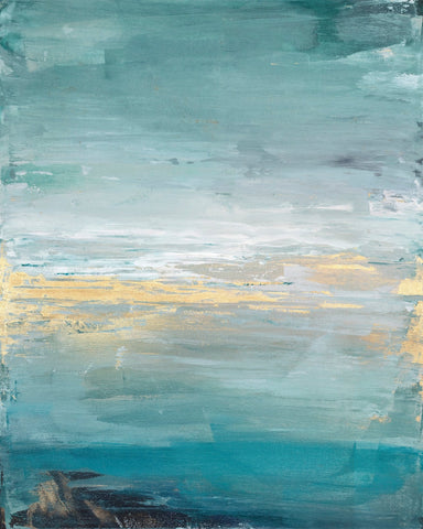 Teal Gold Seascape