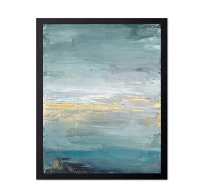 Teal Gold Seascape