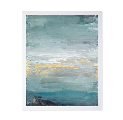 Teal Gold Seascape