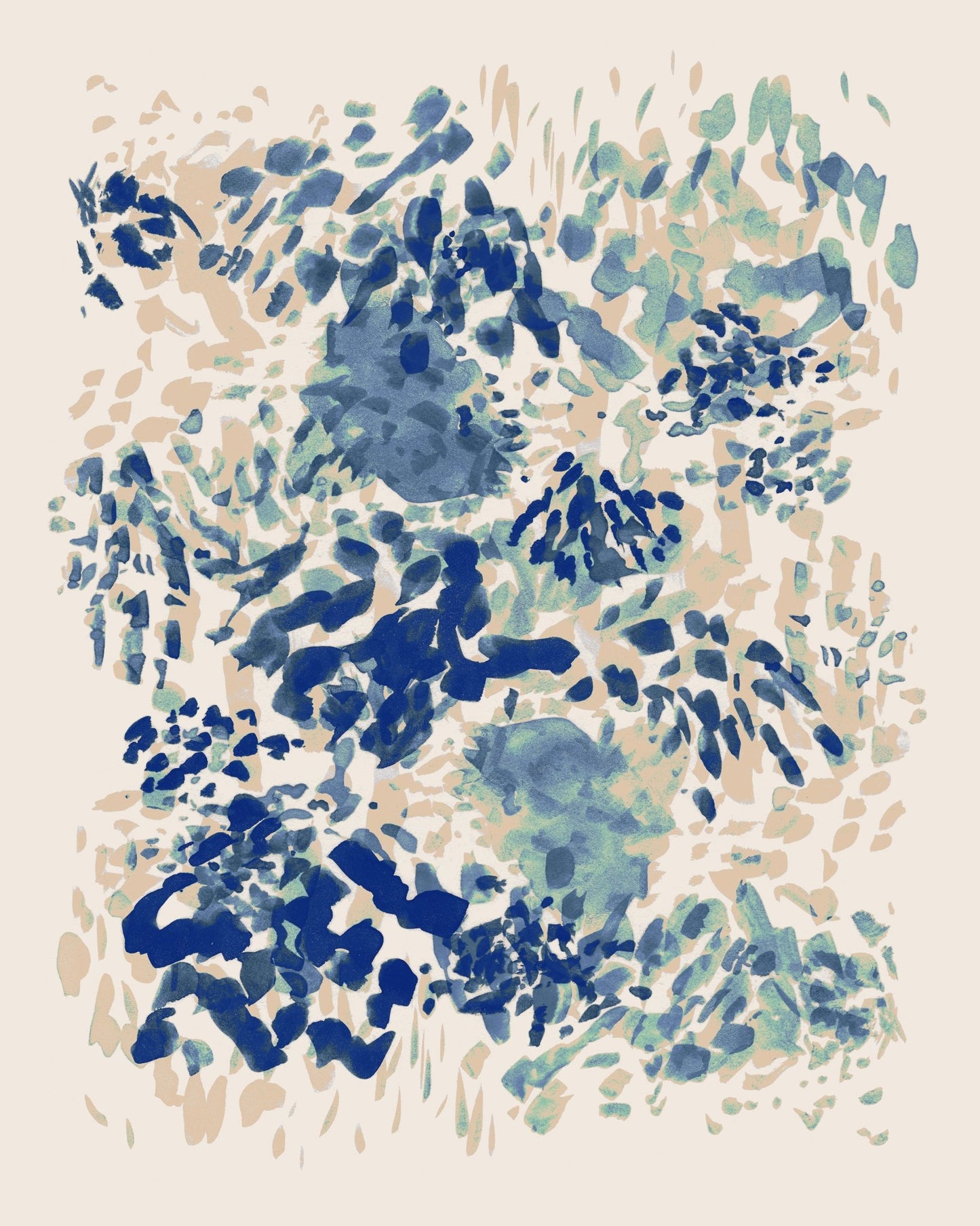 Teal Blue Abstract