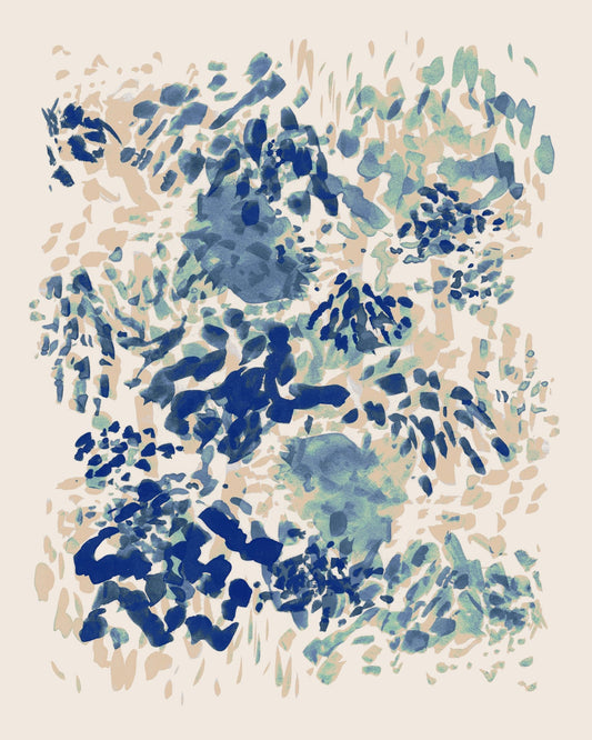 Teal Blue Abstract