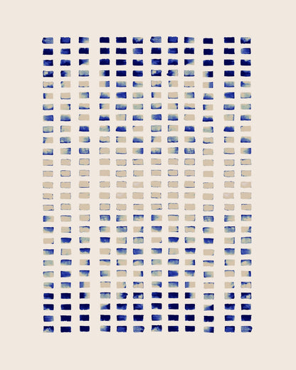 Blue Grid Pattern No3