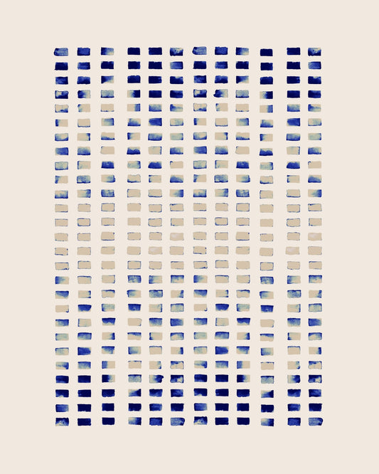 Blue Grid Pattern No3