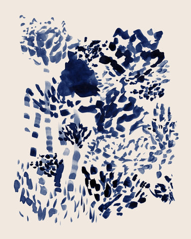 Indigo Abstract Bloom