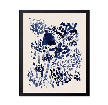 Indigo Abstract Bloom