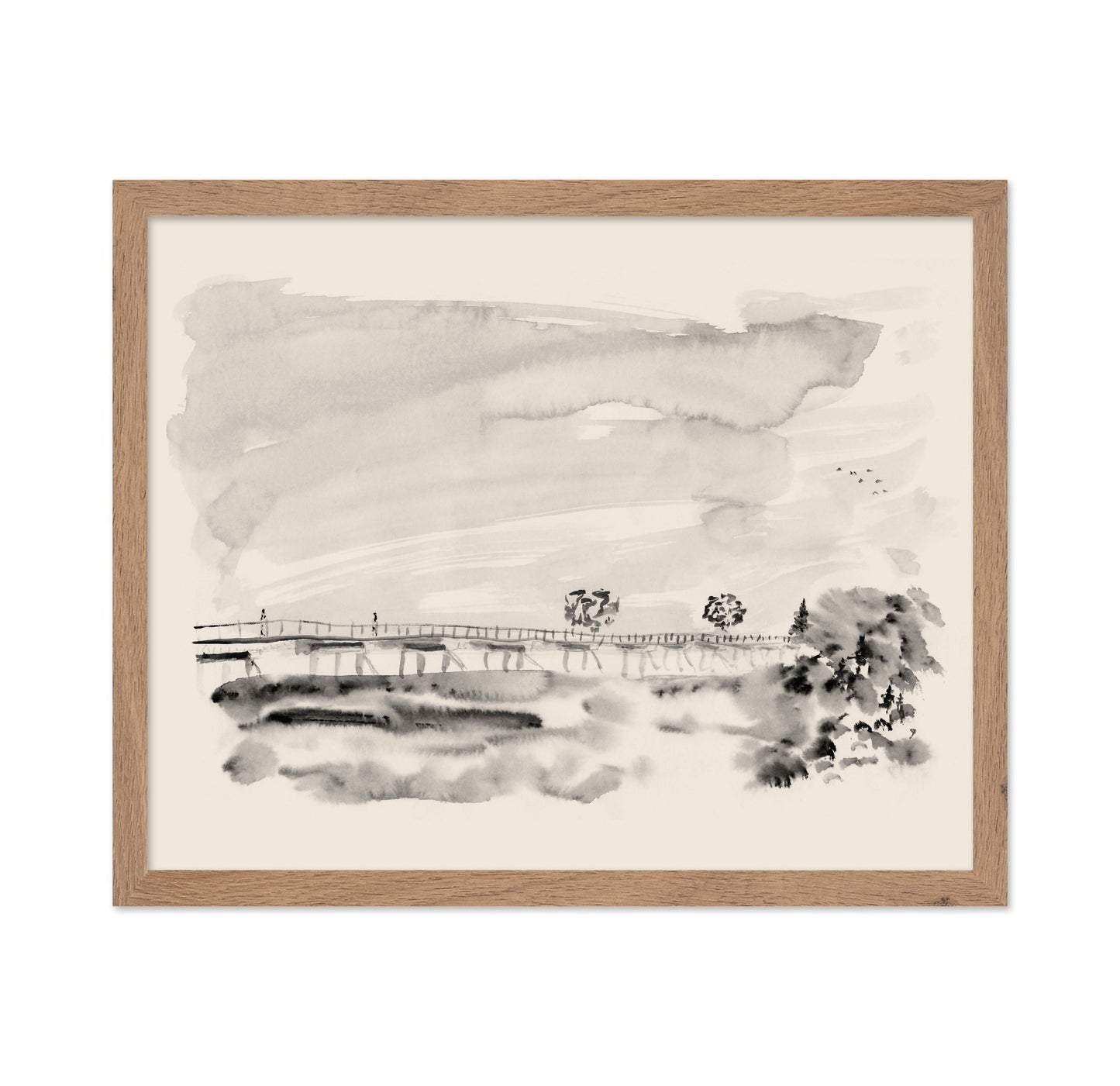 Misty Bridge Scene