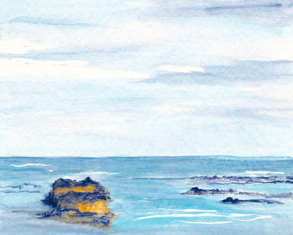 Blue Watercolor Abstract