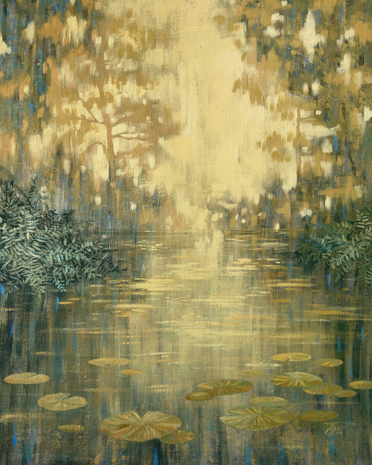 Golden Lily Pond Landscape