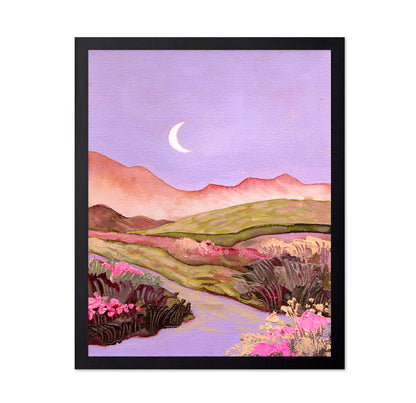 Pastel Crescent Landscape