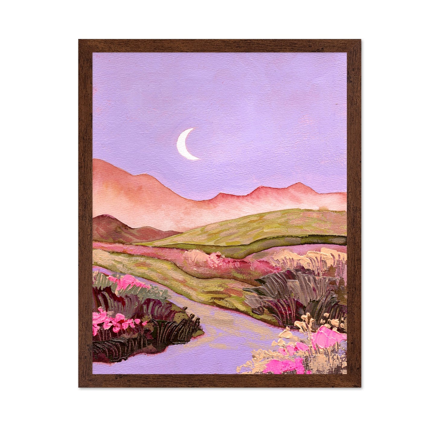 Pastel Crescent Landscape