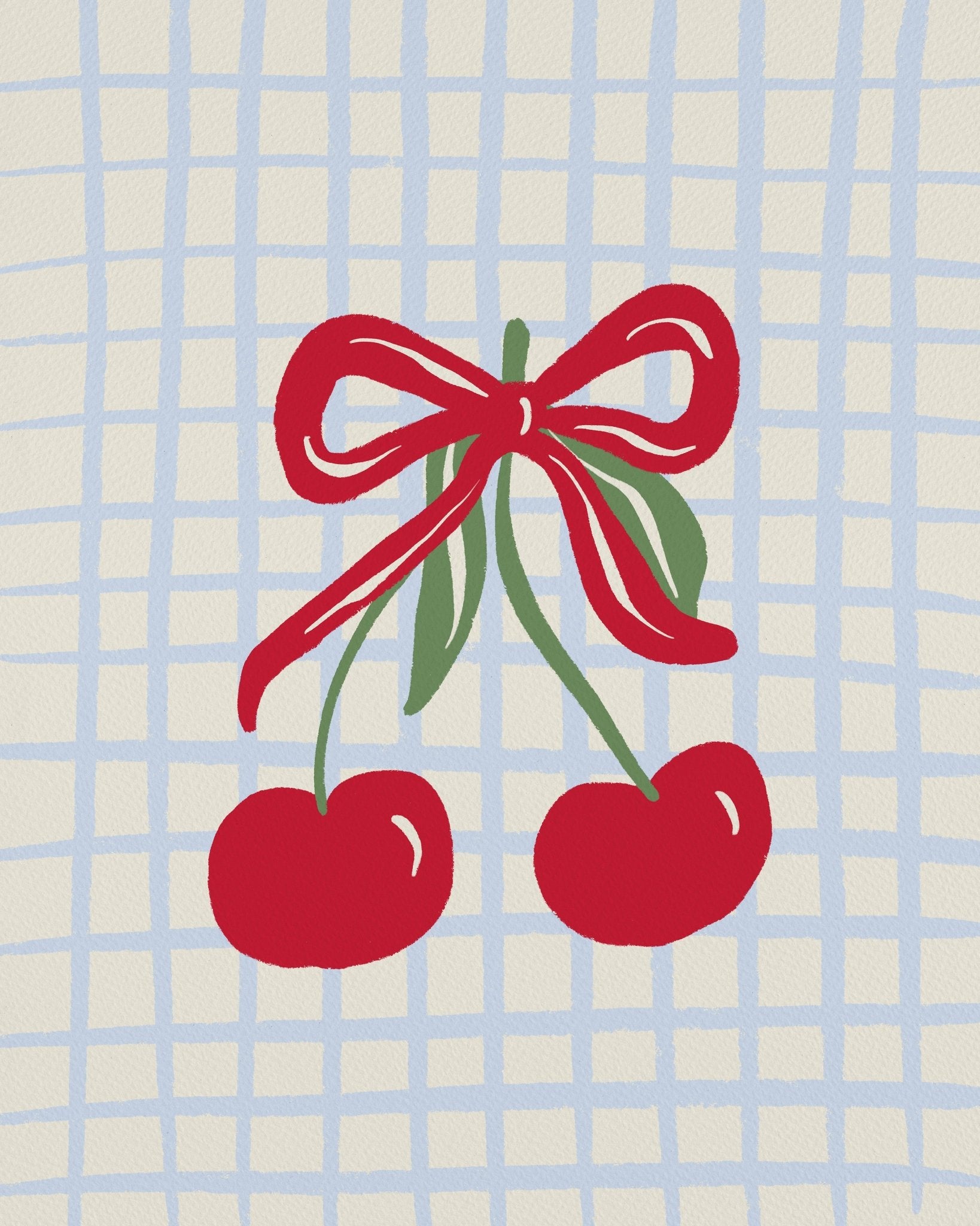 Cherry Ribbon Charm